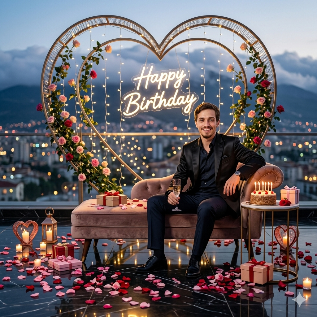Birthday AI Portrait — cinematic AI prompt for Gemini