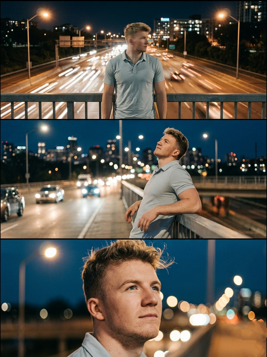Cinematic Urban Triptych Portrait AI Prompt — cinematic AI prompt for Gemini Cinematic Urban Triptych Portrait AI Prompt — cinematic AI prompt for Gemini