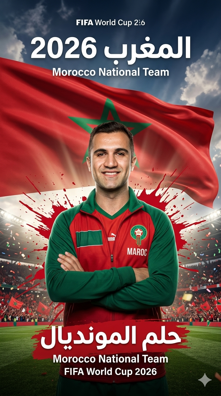 Morocco World Cup 2026 Poster AI Prompt — FIFA World Cup AI prompt for Gemini